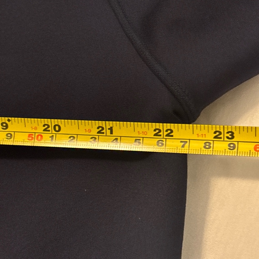 MM LAFLEUR Navy Blue Shawn Sweatshirt SZ M V-Neck Long Sleeve Light Scuba casual - Picture 6 of 15
